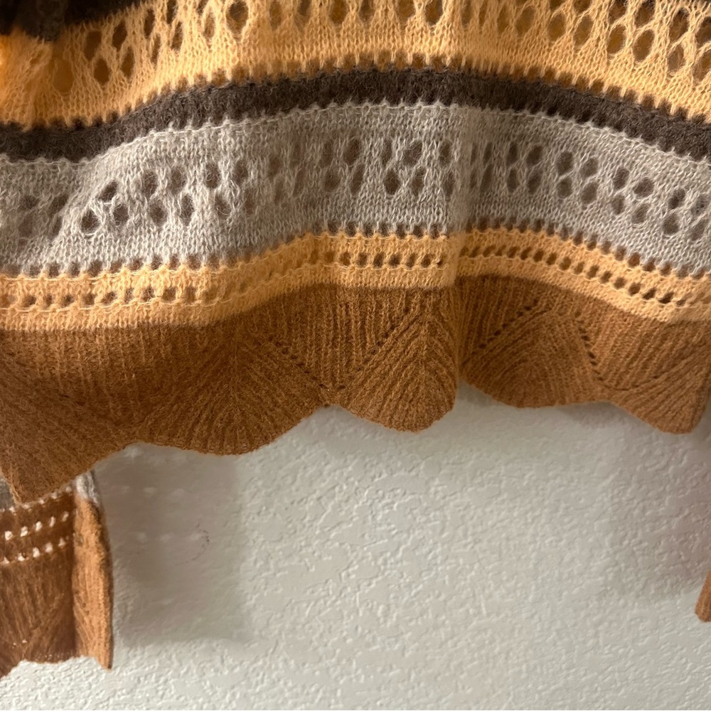 NEW MOTHER THE MOCK NECK SCALLOP JUMPER IN MISTY MOUNTAIN TOP SWEATER - Picture 6 of 10